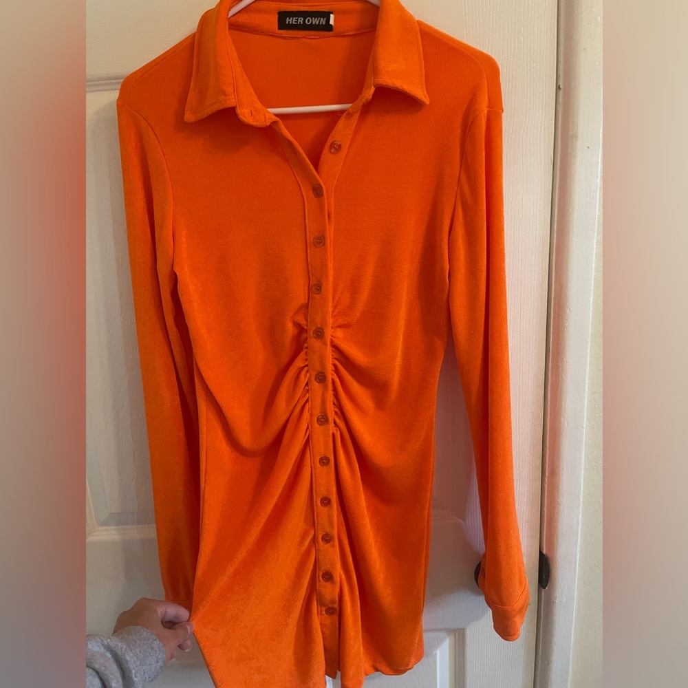 Long Sleeve Orange Dress from Herown